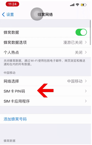 马山苹果14维修网分享如何给iPhone14的SIM卡设置密码 