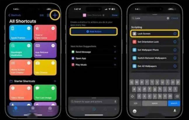 马山苹果14锁屏维修店分享iPhone14升级iOS16.4后如何创建锁屏快捷方式 